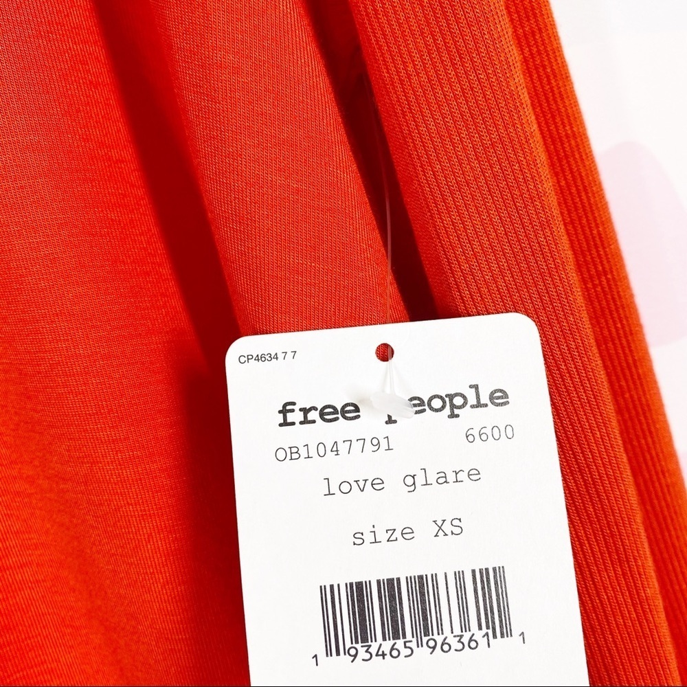 NWT Free People Moonshine Love Glare Orange Long Sleeve Tunic Top XS - Picture 12 of 14